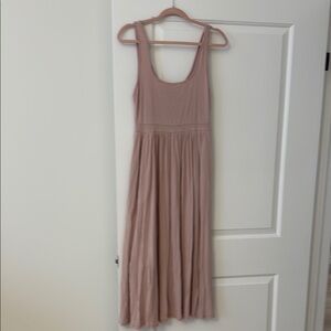 Wilfred Pink Pleated Maxi Sundress